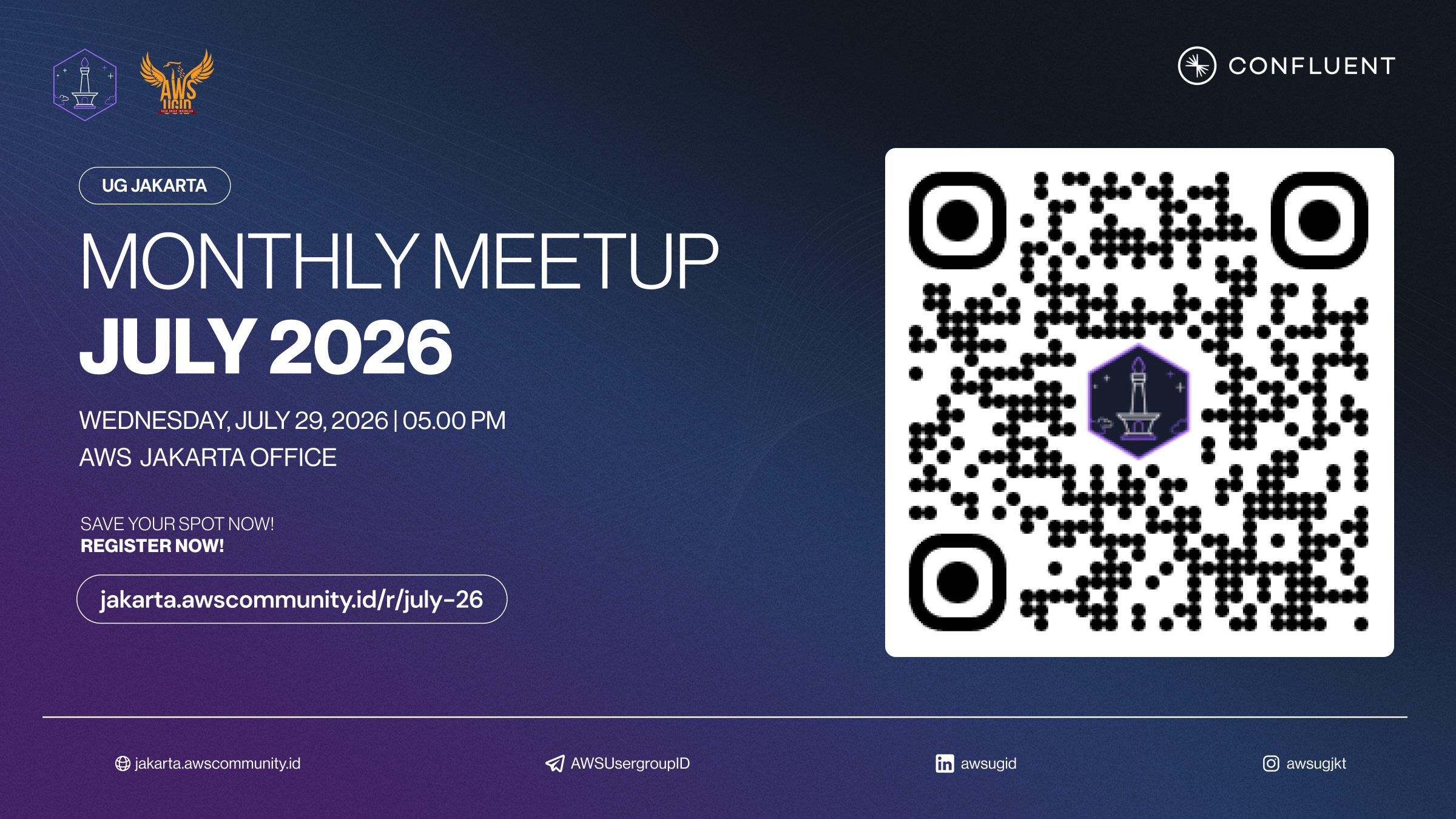 AWS User Group Jakarta x Confluent: Monthly Meetup July 2026